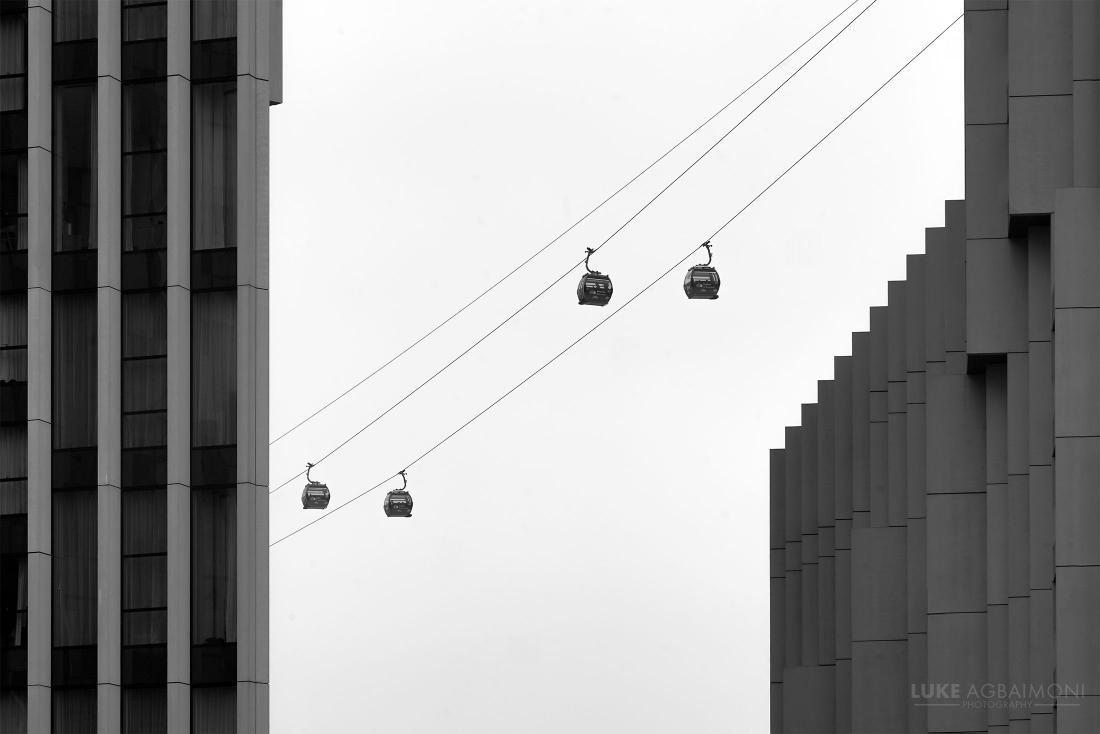 Sky Lines - North Greenwich

Black and white photography taken from Greenwich Peninsula looking at the IFS Cable cars. I love this simple view of the cars flying between these two angular sky scrapers.

#wexmondays #fsprintmonday