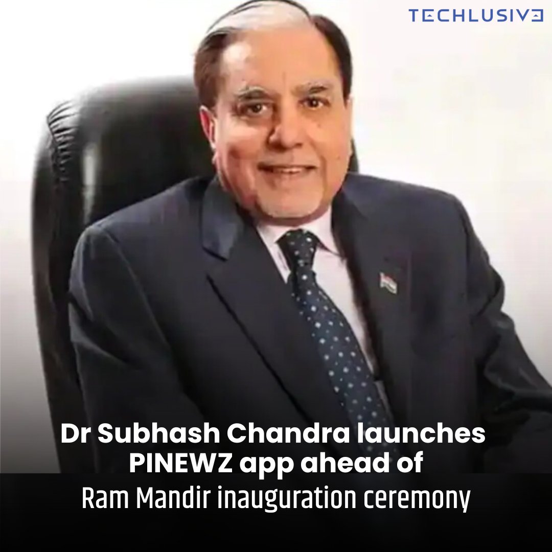 TechlusiveOFCL's tweet photo. Dr Subhash Chandra, Chairman of the Essel Group and former Rajya Sabha MP, launched the Hyper Local App PINEWZ.
Full Story: https://t.co/Se4rYgUpag
#drshubhaschandra #esselgroup #launched #techlsuive #technews #hyperlocalapp https://t.co/wbtzIKHemD