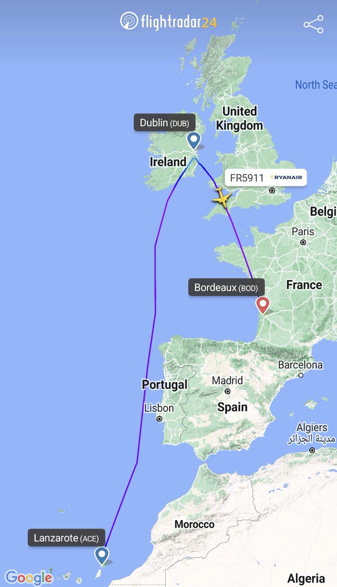 Some examples of yesterday's diversions because of #StormIsha 
#FR555 MAN->DUB to BVA
#FR3598 SNN->EDI to CGN
#RK9817 STN->EDI to SNN
#FR5911 ACE->DUB to BOD