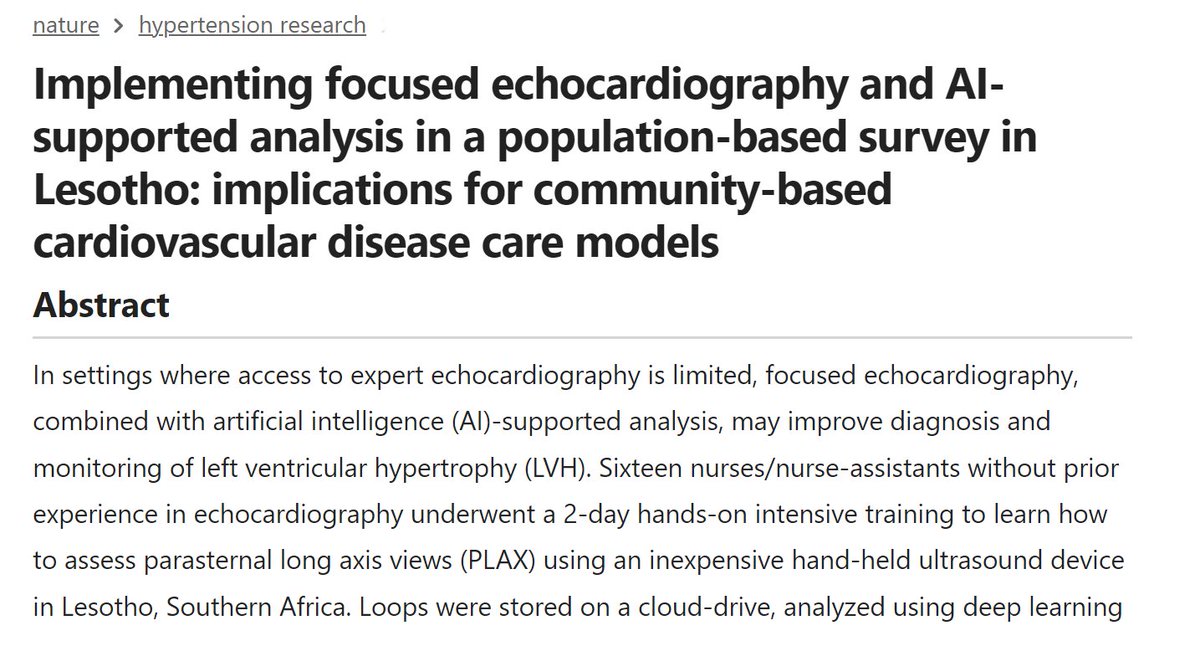 Exciting new progress in our mission to Ultrasound Anyone Anywhere using AI to automate the fight against cardiovascular disease! Us2.ai has demonstrated its ability to enable cardiac screening in underserved regions such as Tunisia (us2.ai/ai-home-based-…),