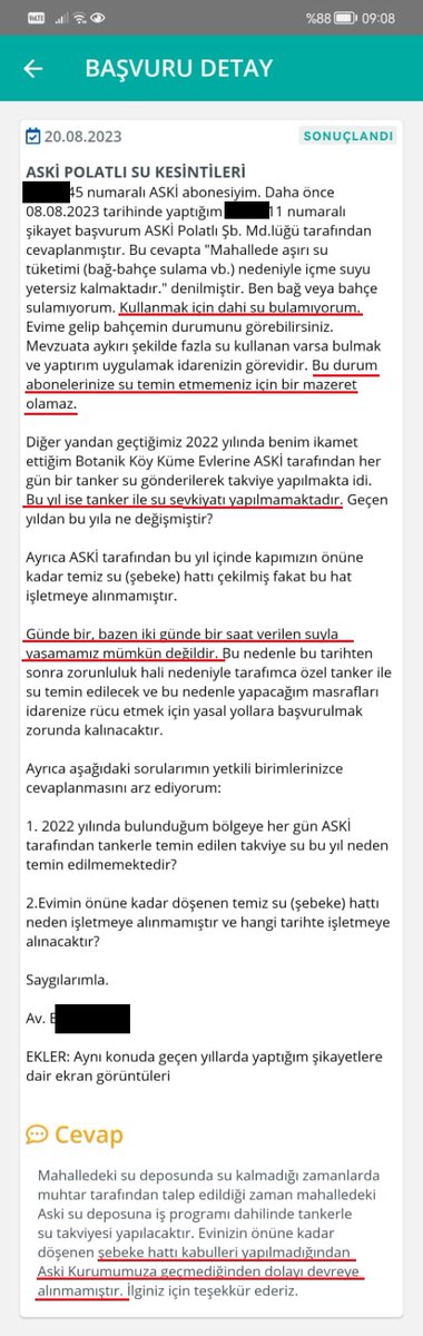 Mansur Yavaş yönetimi Ankara'nın her yerine "Polatlı'nın 30 yıllık su sorununu çözdük" pankartları astı. 

Bu büyük bir yalan. Gelin gerçeği bir vatandaşımızın ASKİ ile yazışmalarından ve bizzat ASKİ'nin yanıtından öğrenelim...

Ne Yalana Ne Çalana
Ankara'da Oylar VATAN'a!
