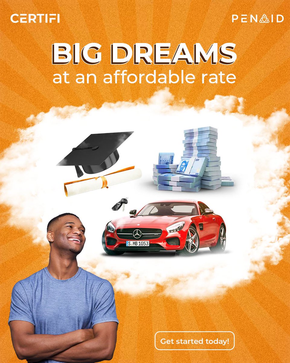 padibypenaid's tweet photo. With Penaid, do not be afraid to dream big! โจ
Weโve got all it takes to secure your future. Wouldnโt you rather trust us?
Visit https://t.co/W22fkXAFEC to get started.
#Penaid #FinancialFreedom #DreamBig https://t.co/UoWQMJRbxk