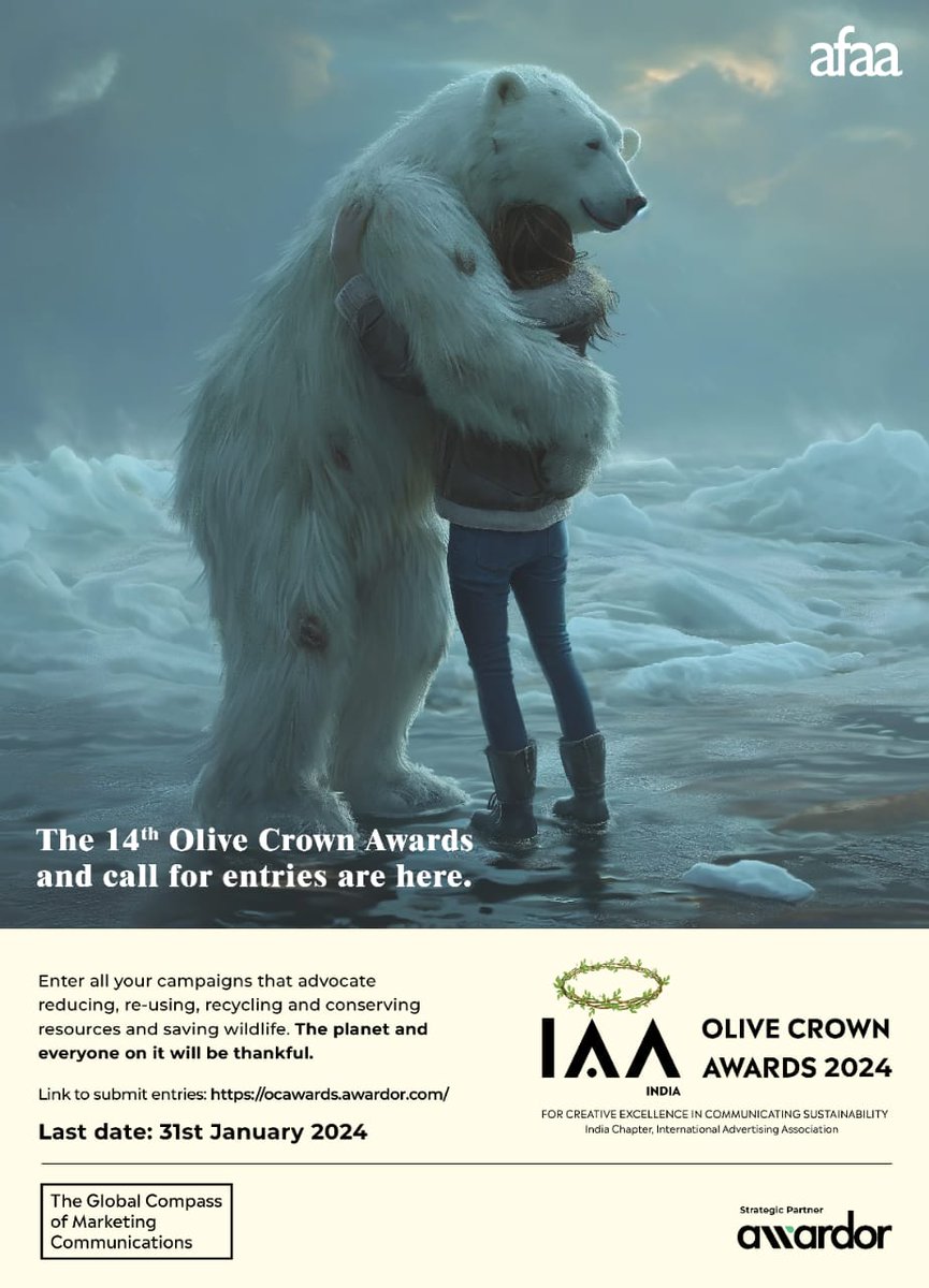 Ramesh Narayan (@rameshnarayan) on Twitter photo The meaningful Olive Crown Awards. Send in your entries and show that you are someone who truly cares for Brand Earth.
<a href="/spalifekainaz/">kainaz karmakar</a> <a href="/Harsh_Words/">Harshad Rajadhyaksha</a> <a href="/tistathinks/">tista sen آپ سین</a> <a href="/BabiBaruah/">Babita Baruah</a> <a href="/skswamy/">S K Swamy</a> <a href="/neerajroy/">Neeraj Roy</a> <a href="/kvpops/">KVPops</a> <a href="/Swatibhattacha/">Swati Bhattacharya</a> <a href="/RajKamble/">Raj Kamble</a> .
And of course there's no entry fee. The meaningful Olive Crown Awards. Send in your entries and show that you are someone who truly cares for Brand Earth.
<a href="/spalifekainaz/">kainaz karmakar</a> <a href="/Harsh_Words/">Harshad Rajadhyaksha</a> <a href="/tistathinks/">tista sen آپ سین</a> <a href="/BabiBaruah/">Babita Baruah</a> <a href="/skswamy/">S K Swamy</a> <a href="/neerajroy/">Neeraj Roy</a> <a href="/kvpops/">KVPops</a> <a href="/Swatibhattacha/">Swati Bhattacharya</a> <a href="/RajKamble/">Raj Kamble</a> .
And of course there's no entry fee.