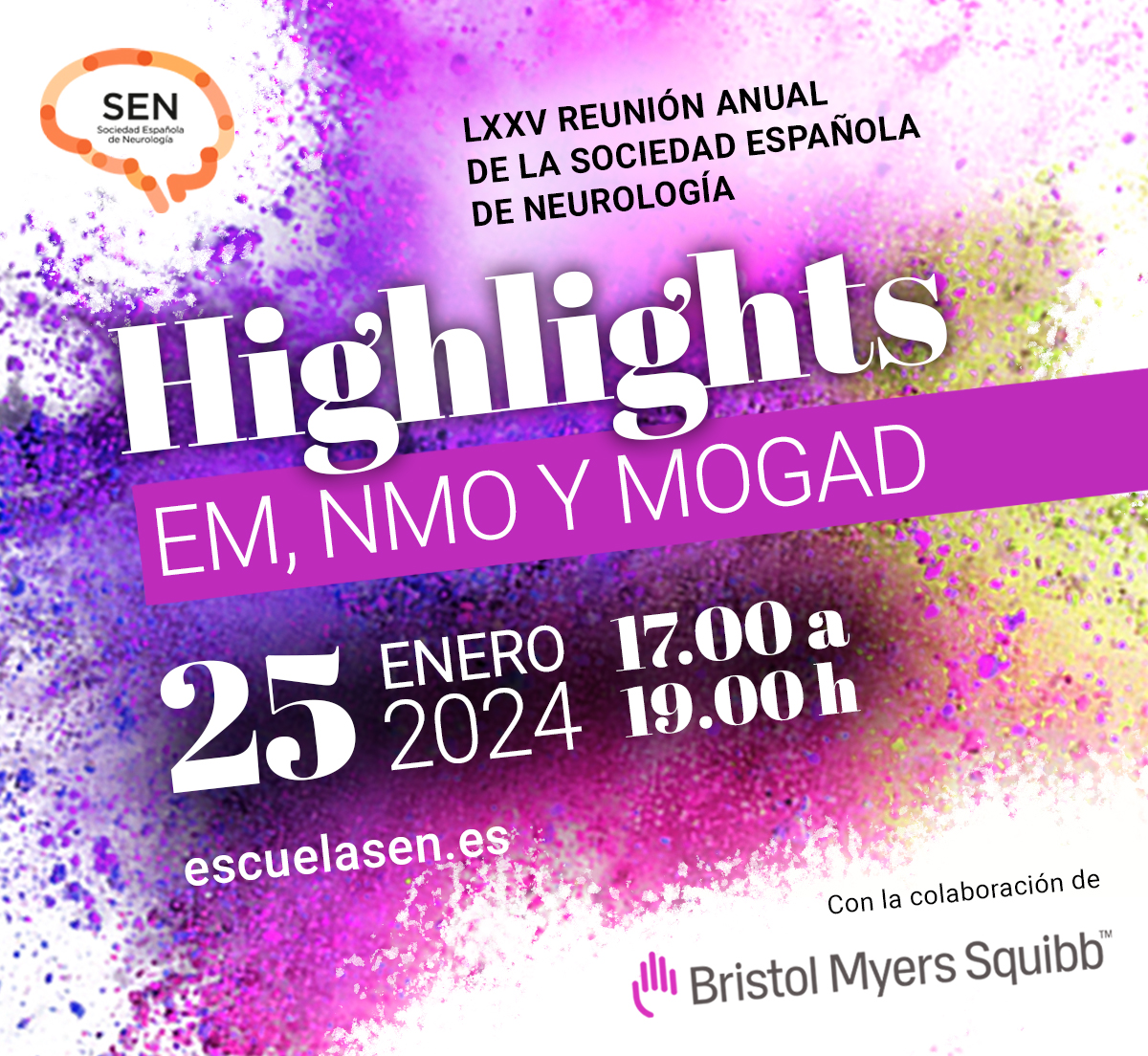 Este jueves 25 de enero a las 17.00 horas no te pierdas el seminario web #highlightsSEN. Una actualización en #EsclerosisMúltiple, NMO y MOGAD con los Dres. @belen_caminero, @mirallesneuro, @juancuelloneuro y Yolanda Blanco. Registro libre👇 escuelasen.es/hl-em-nmo-moga… @BMSIberia
