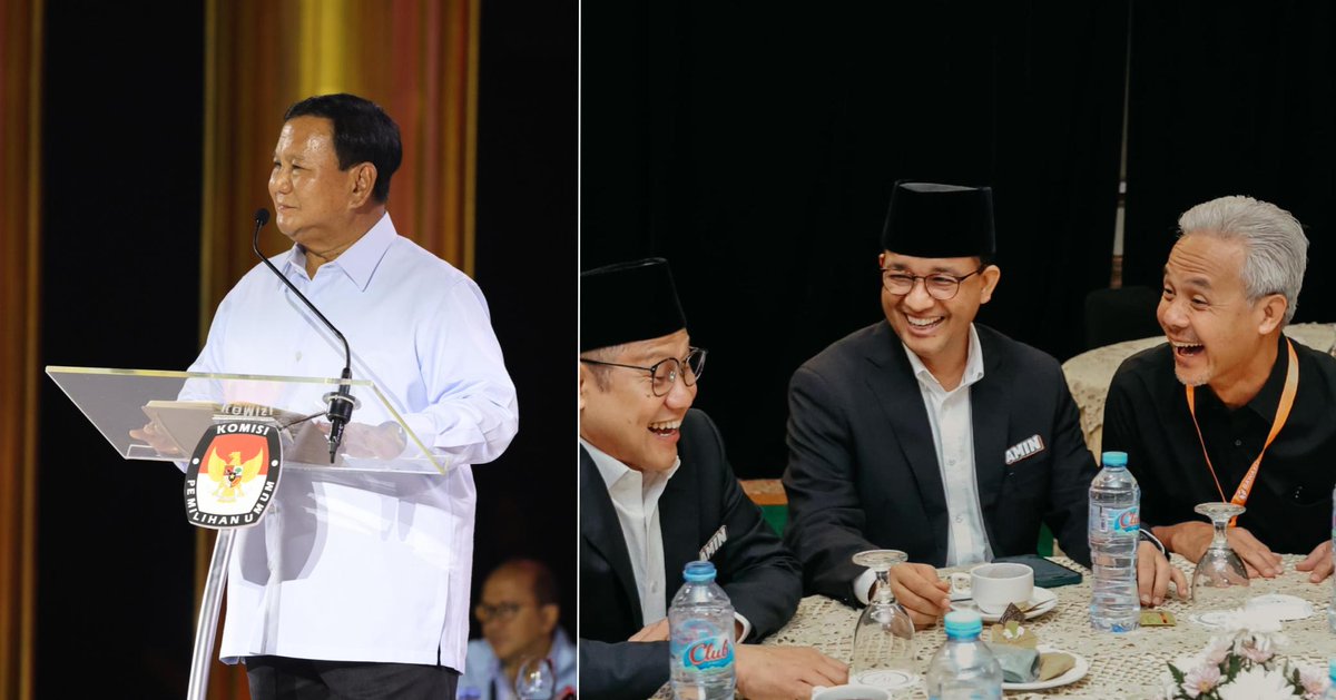 Indonesia's Ganjar & Anies consider forming coalition to compete with presidential frontrunner Prabowo in runoff bit.ly/3O9Rf5e
