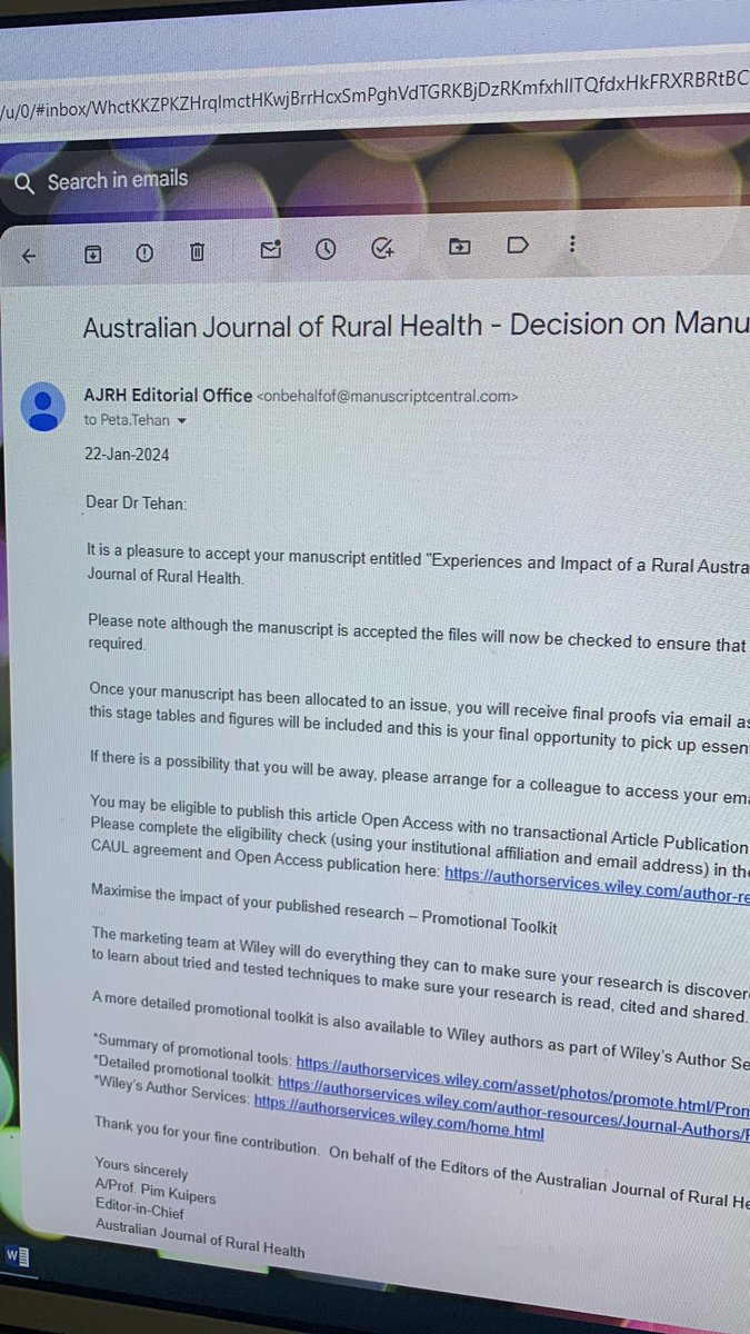 Over the moon to be publishing this important piece of work on the value of rural high risk podiatry services ❤️ stay tuned!!