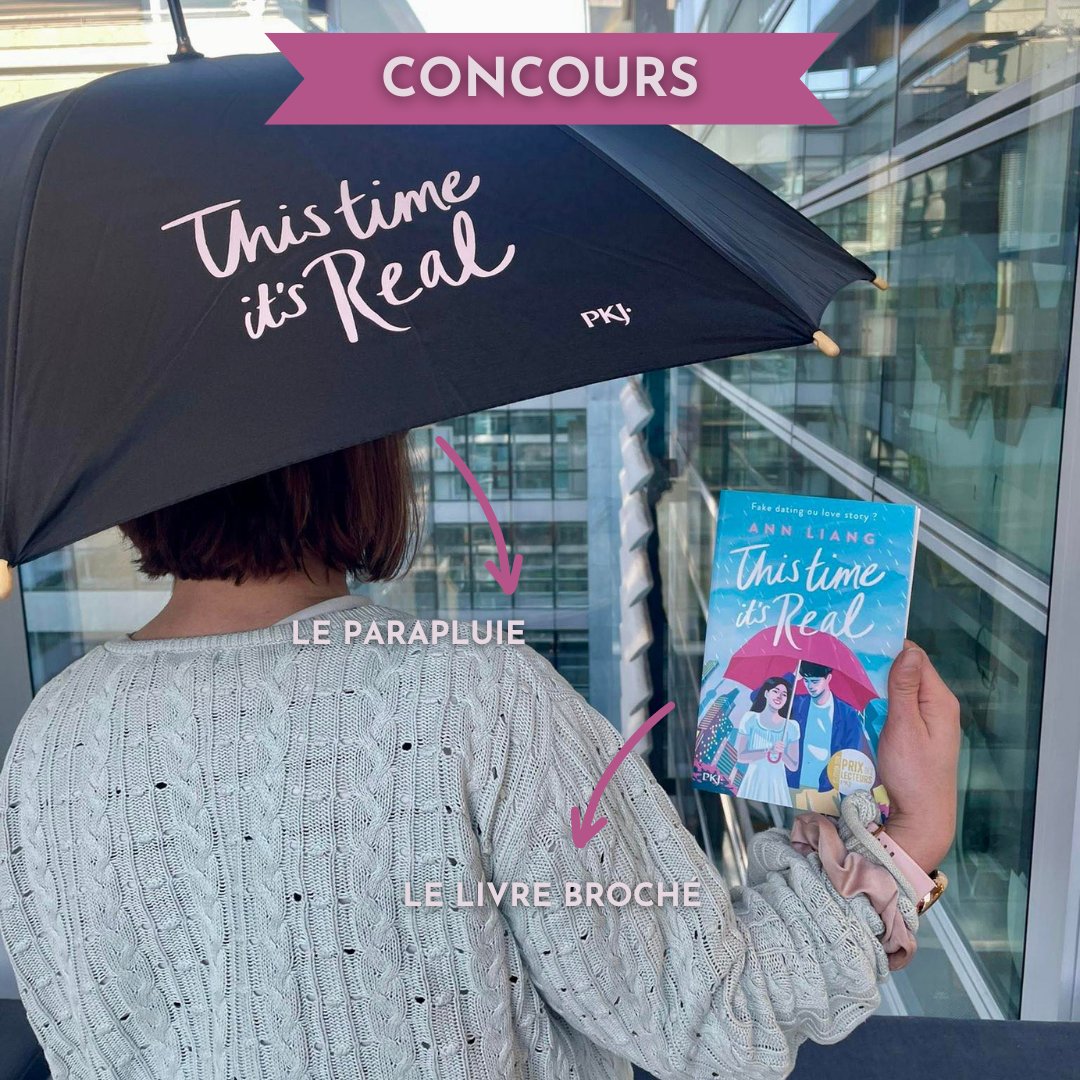 pocket_jeunesse's tweet photo. [CONCOURS] Tentez de remporter "This time it's real" d'Ann Liang ainsi que le parapluie ! Pour participer :
- suivez @pocket_jeunesse,
- RT ce tweet
Le gagnant sera annoncé le 24/01/24.
Bonne chance !
- Concours ouvert à la France métropolitaine, Belgique et Suisse - https://t.co/1lKelCkCcL