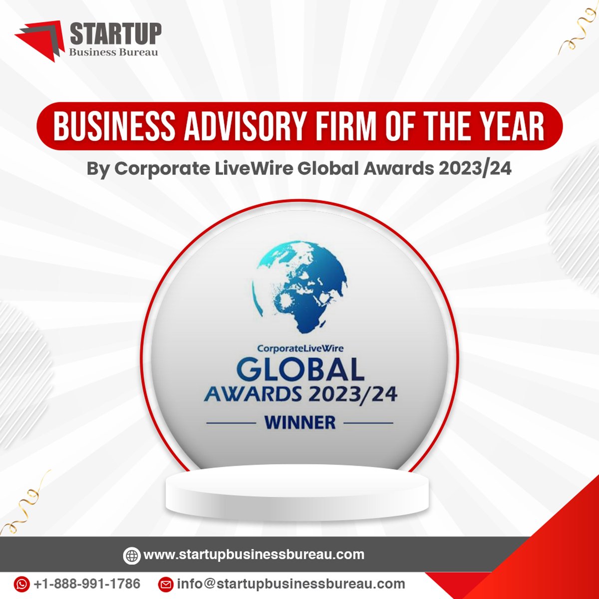 🏆Thrilled to announce that Startup Business Bureau has been crowned the 'Business Advisory Firm of the Year' at the Cooperative Live Wire Global Awards 2023/24. 

#corporatelivewireaward #corporatelivewirewinner #corporatelivewireaward2023 #startupbusinessbureau #investor
