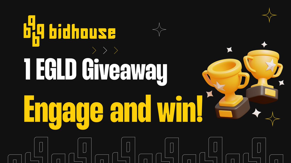 MrHanHQ's tweet photo. 🎁 #GIVEAWAY 🎁

To celebrate @BidHouseClub for the upcoming launch on #MultiversX, they are giving away 1 #EGLD

ℹ️ https://t.co/M5EiqFefLd

Prize🎁
🥇0.5 EGLD
🥈0.3 EGLD
🥉0.2 EGLD

⚠️Rules:
✔ Follow @BidHouseClub 
✔ Like+RT & Tag 3 friends
✔ join: https://t.co/lDo176KVhT
✔ join TG: https://t.co/UGi0X3PRxL
✔ Send proof ⤵️

⏱72H

#MultiversX #MultiversXNFTs $EGLD #EGLD #GiveawayAlert #Giveaways #Airdrop #Airdrops #AirdropAlert #Crypto #CryptoGiveaway #NFTshill #NFT #NFTsales #NFTAirdrop #NFTS