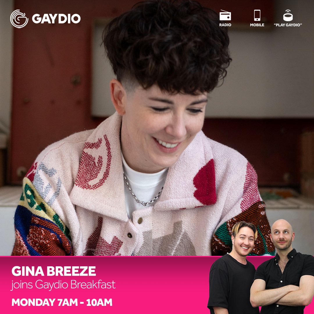 @GinaBreezeDJ chatting about her brand new track ‘Shadows’ this morning 🙌🏳️‍🌈