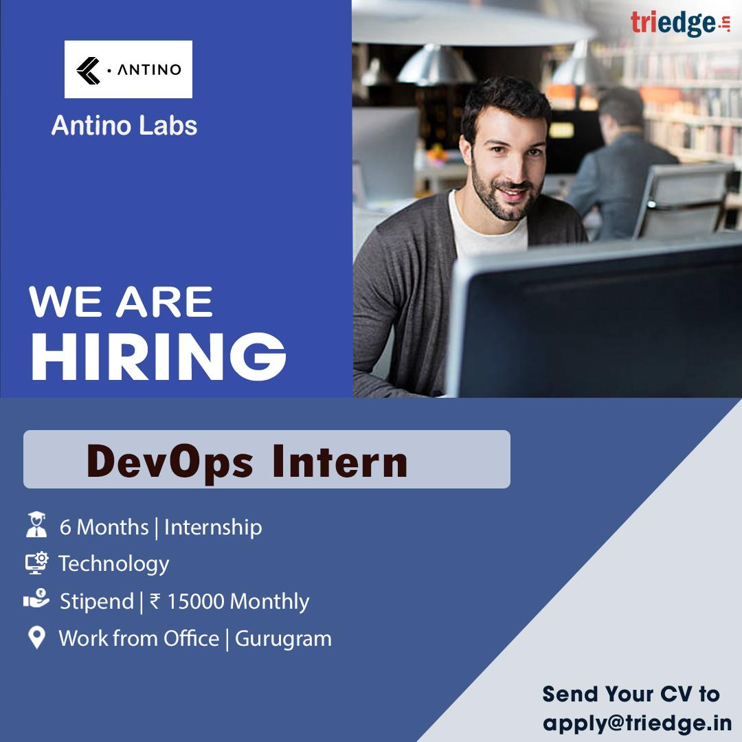 Triedge_in's tweet image. #Intenships #DevOpsIntern
Antino Labs is providing opportunities for the role of DevOps Intern 
. Apply with your resume at 
apply@triedge.in.