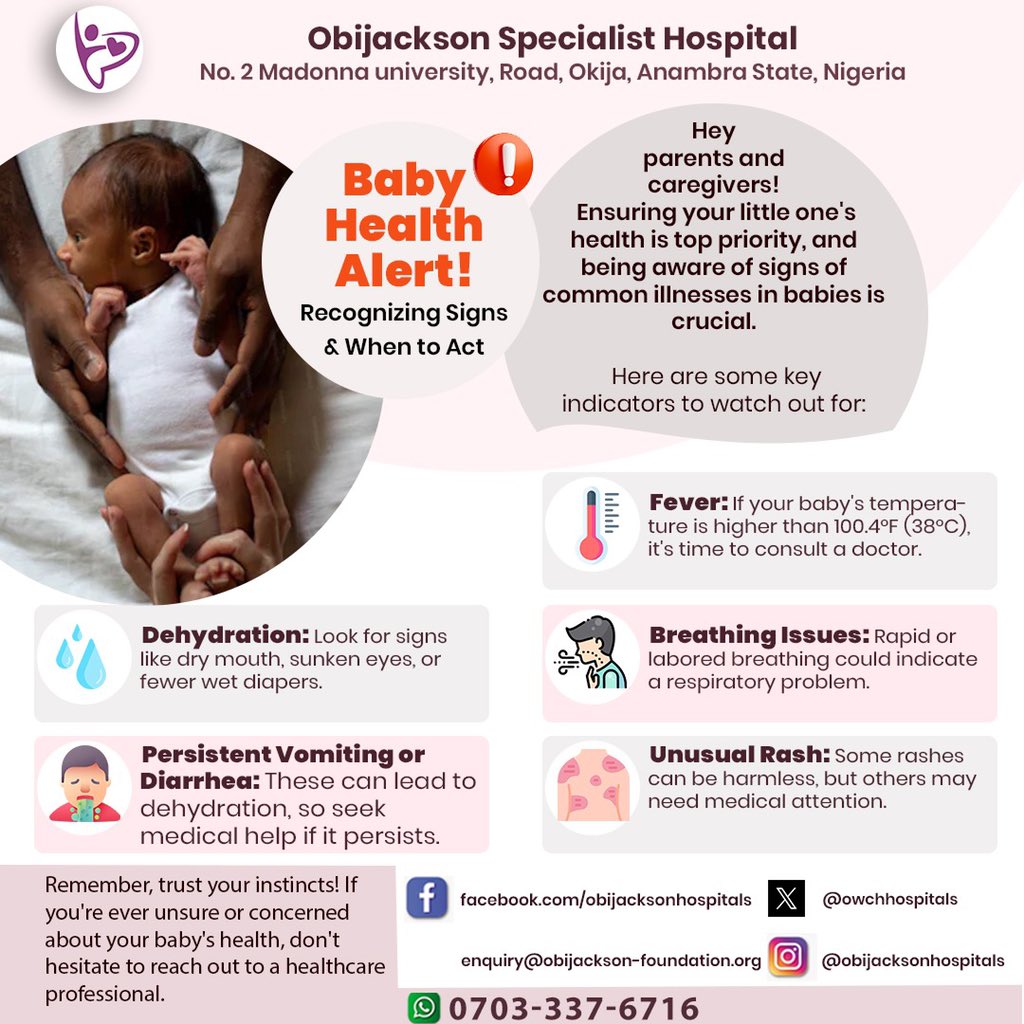 🚨 As vigilant parents, it's crucial to be aware of signs indicating your baby's health. When in doubt, don't hesitate to consult your pediatrician. Early recognition makes all the difference! 💙👩‍⚕️👶 #BabyHealth #ParentingTips #StayInformed