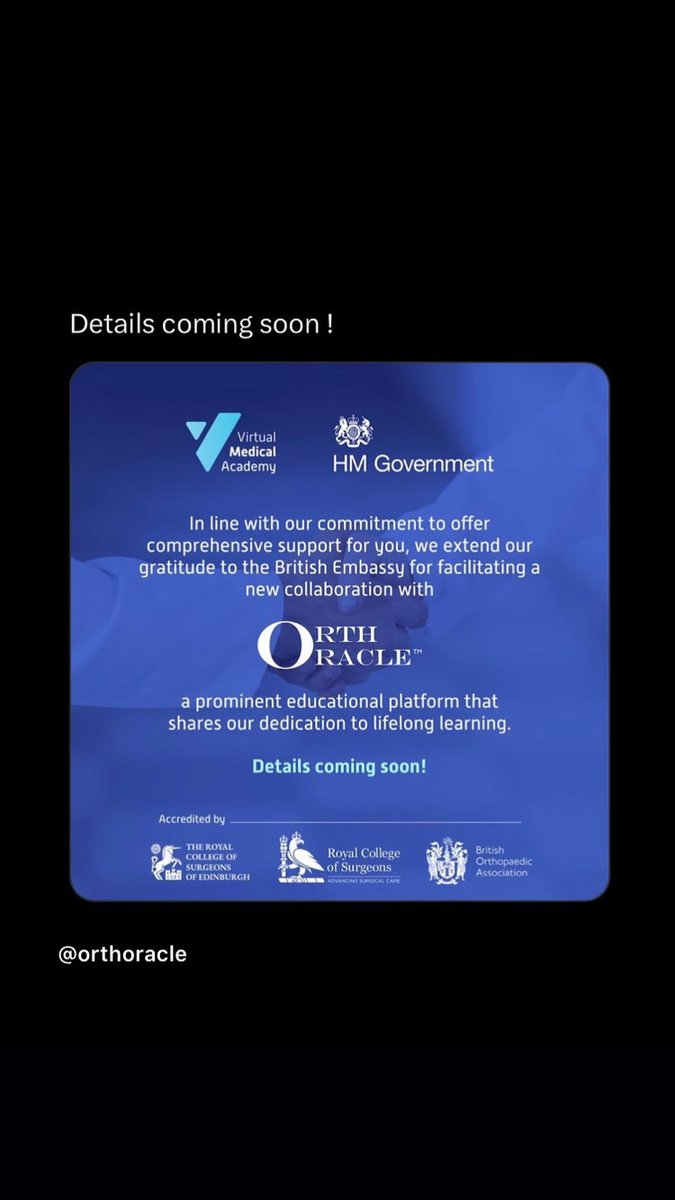 Orthoracle (@orthoracle) on Twitter photo Virtual Medical Academy <a href="/medical_vma/">Virtual Medical Academy</a> is the first Saudi Health e-learning platform offering online education to their healthcare professionals. Their recent announcement below marks a great start to 2024. #orthotwitter Virtual Medical Academy <a href="/medical_vma/">Virtual Medical Academy</a> is the first Saudi Health e-learning platform offering online education to their healthcare professionals. Their recent announcement below marks a great start to 2024. #orthotwitter