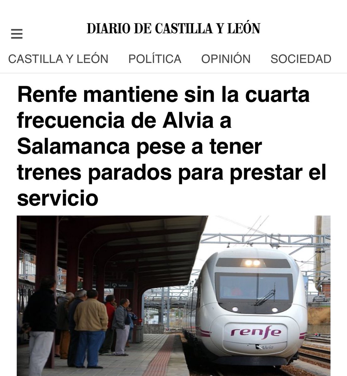 Nos llevan prometiendo desde hace años que la recuperación de la 4ª frecuencia sería “en breve”: ¡2020! MENTIRA

Renfe prometió recuperarla “antes de que acabara el año 23”. MENTIRA.

Primero, no había maquinistas. Ahora, no hay trenes. MENTIRA.

Estamos HARTOS de mentiras 🤬.