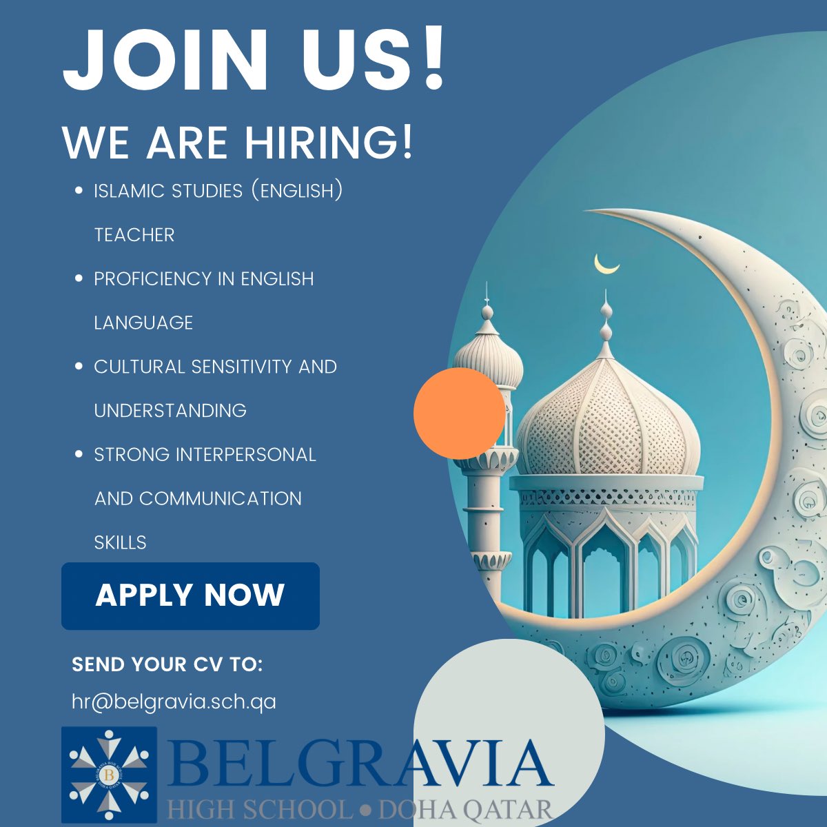 Please send your CV to hr@belgravia.such.qa if you’re interested!