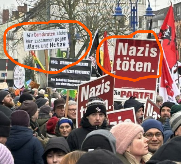 Die Demonstranten merken offensichtlich gar nichts mehr.