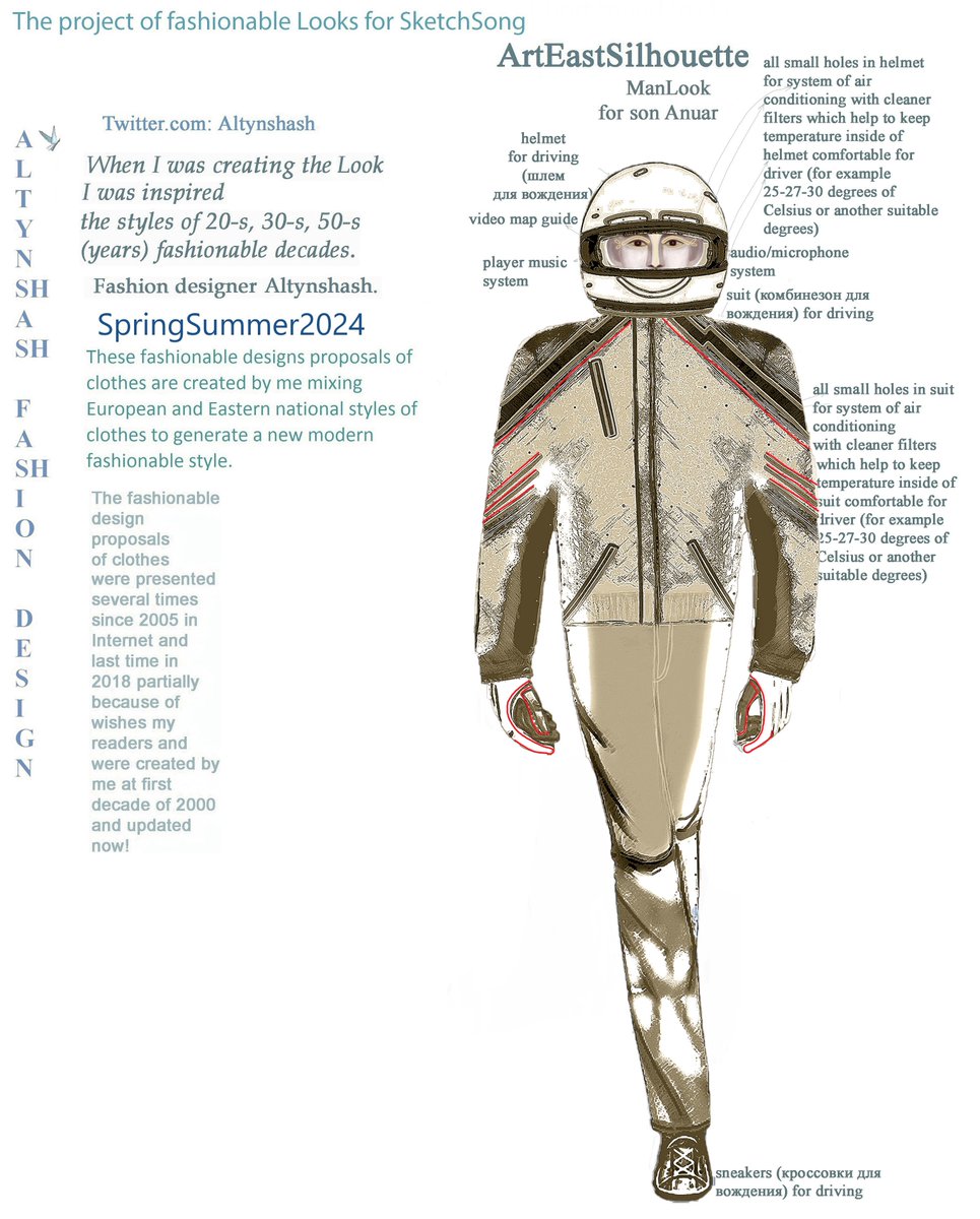 Altynshash_8's tweet photo. #ManSpringSummer2024🌟
#ArtEastSilhouettes🌟
#MyModernArtDesignStyles🌟
The #fashionable🌟#designs
#proposals of #SuperHeroDrivingSuitLook for #TheFastestWinner
with additional colors, fabrics, magic elements,
#YouthAndYoungGenerationsStyles🌟
#Fashion #designer #Altynshash https://t.co/EG5L4LTSJd