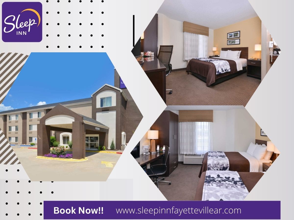 Sleep Inn, the hotel in Fayetteville  provides a blend of comfort and convenience, making it an excellent choice for both business and leisure travelers. Visit us at sleepinnfayettevillear.com and enjoy your pleasant stay.  

#visitus #travel #hotelroom #hotelstyle #besthotels