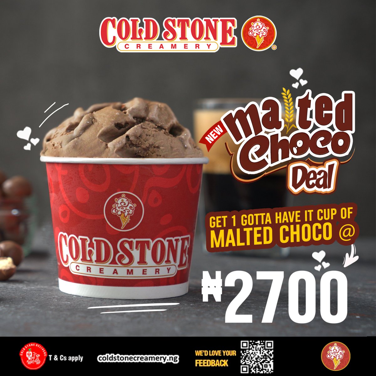 🍦 Sweet deals alert! Treat yourself to a new week delight with our ongoing deals. Because every day is a good day at Cold Stone. #TreatYourself #ColdStoneDeals