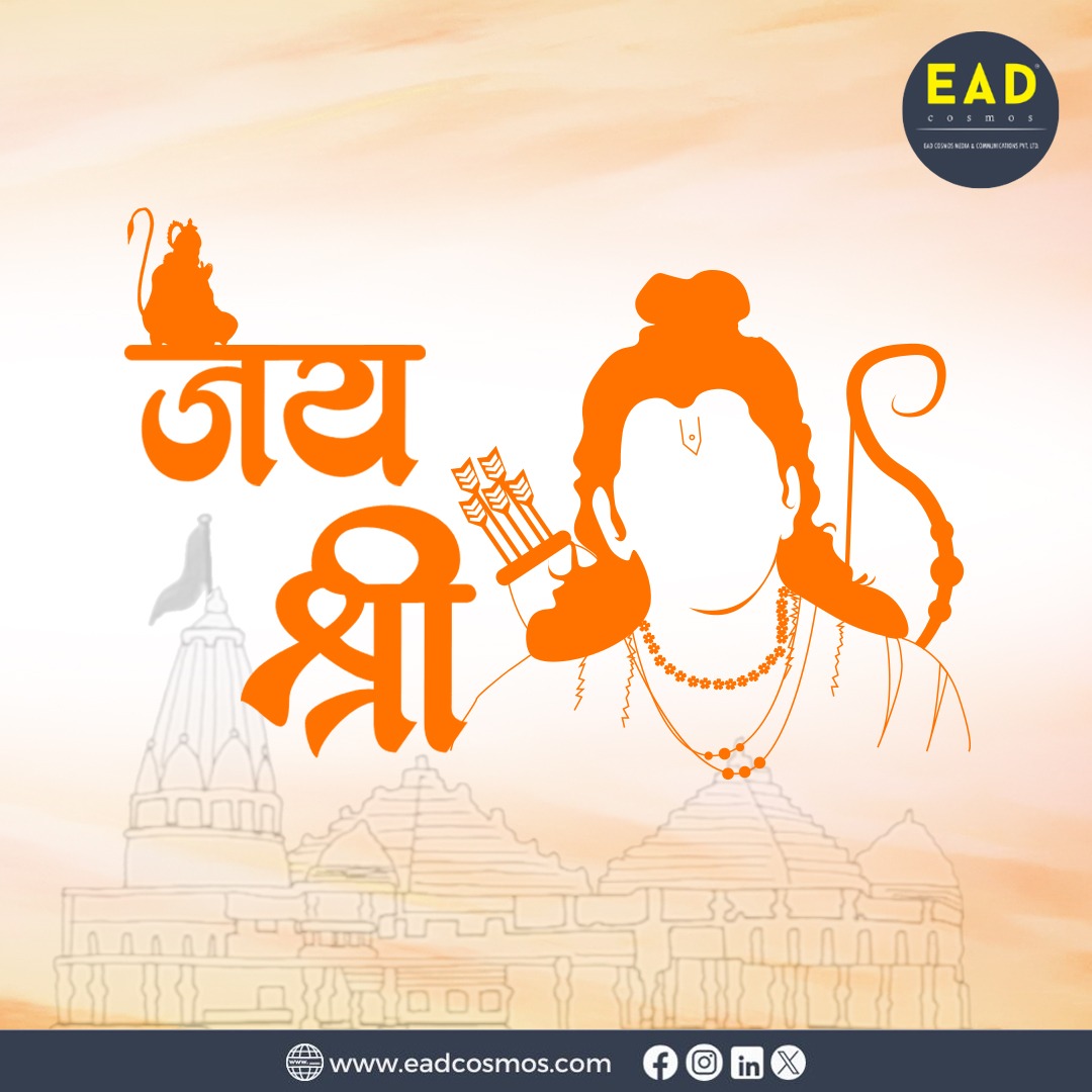 EAD_Cosmos's tweet photo. Sending heartfelt wishes for a joyous celebration marking the grand opening of the Ayodhya Ram Mandir.

#RamMandir #Ayodhya #JaiShreeRam #RamTemple #EADCosmos #digital #socialmedia #digitalmarketingagency https://t.co/rnWRmXktTJ