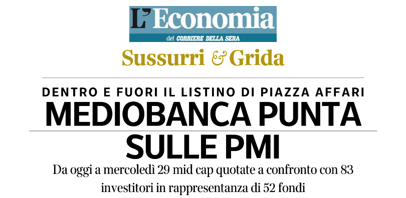 mediobanca's tweet photo. #MBEvents – Apre oggi la 6ª edizione della Italian Mid Cap Conference di #Mediobanca. Al centro del dibattito, transizione digitale e sviluppo del business. 350 meeting programmati tra 29 società quotate e oltre 80 investitori rappresentanti 52 fondi.
#MediobancaMidCapConference https://t.co/VVLqKPdC8m