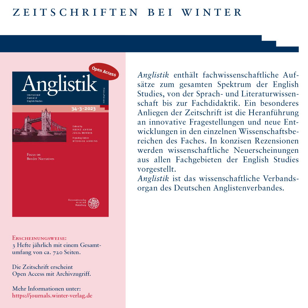 Wir stellen Ihnen die Zeitschriften vor, die im Universitätsverlag Winter erscheinen.
Heute geht’s weiter mit „Anglistik“! 🇬🇧 Die Zeitschrift des Deutschen Anglistikverbandes e.V. erscheint Open Access! Hier finden Sie die aktuelle Ausgabe: angl.winter-verlag.de/current_issue/…
@JuliaHoydis