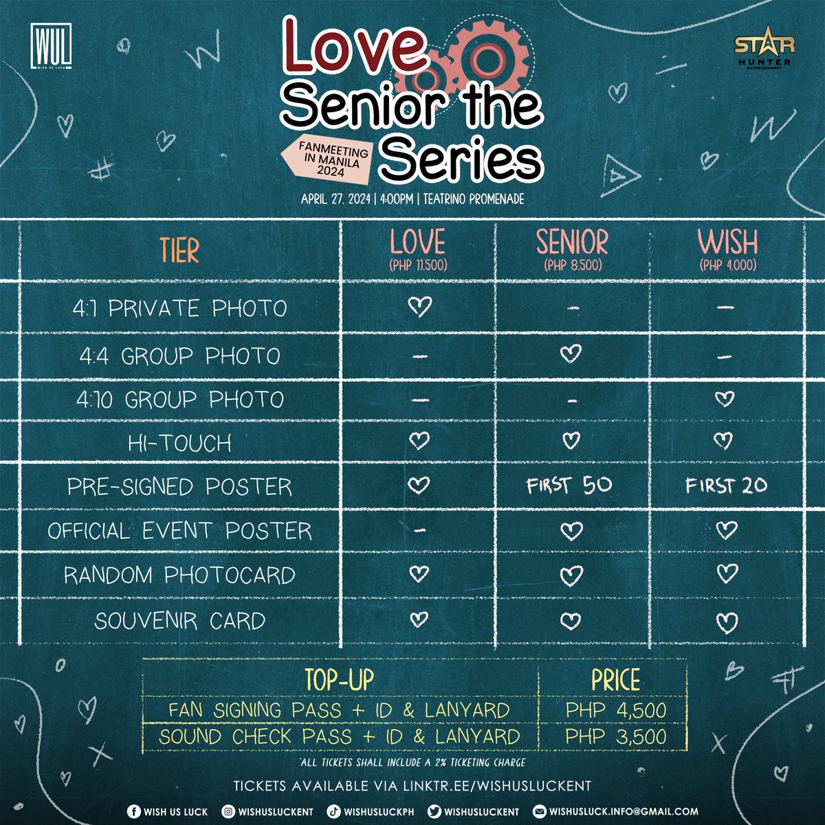 wishusluckent's tweet photo. Gear up and get loud, Manila! ⚙
Your favorite best girls, Anda, Lookkaew, Noon, and Praewa from the famed GL hit Love Senior the Series, are about to grace the Teatrino stage!
Save yourselves a seat this April 27, 2024, 4:00 PM, at the Teatrino Promenade.
Tickets are now on sale via forms at https://t.co/v2gRsJEjkZ
Manaow, Gyoza, Warang, and Prang says, “See you gear soon!” ⚙❤
#LoveSeniorFMinMNL2024 #LoveSeniorTheSeries #andaanunta #lookkaewkamollak #noonntyp #porworpraewa #andalookkaew #noonpraewa