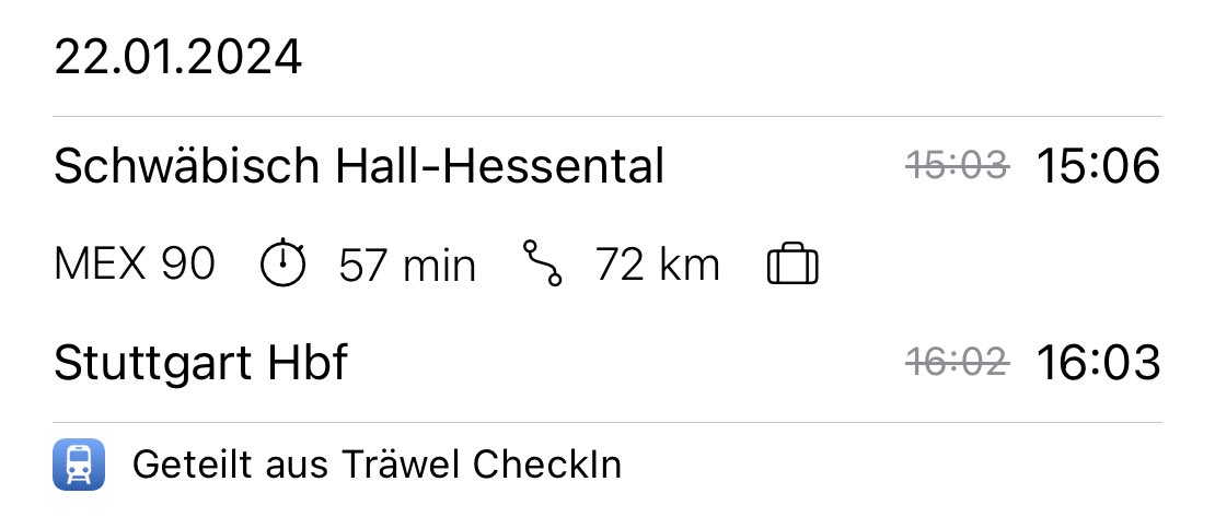 Neue Funktion von <a href="/TraewelCheckIn/">Träwel CheckIn</a> 🙃 
Grüße ausm MEX90!