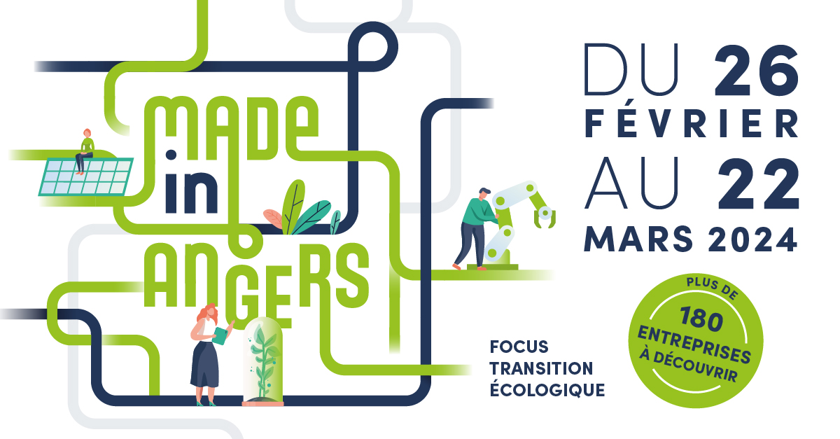 L'événement Made in Angers revient du 26 février au 22 mars 2024, découvrez les savoir-faire du territoire et la diversité des entreprises. #EcoAngers madeinangers.fr