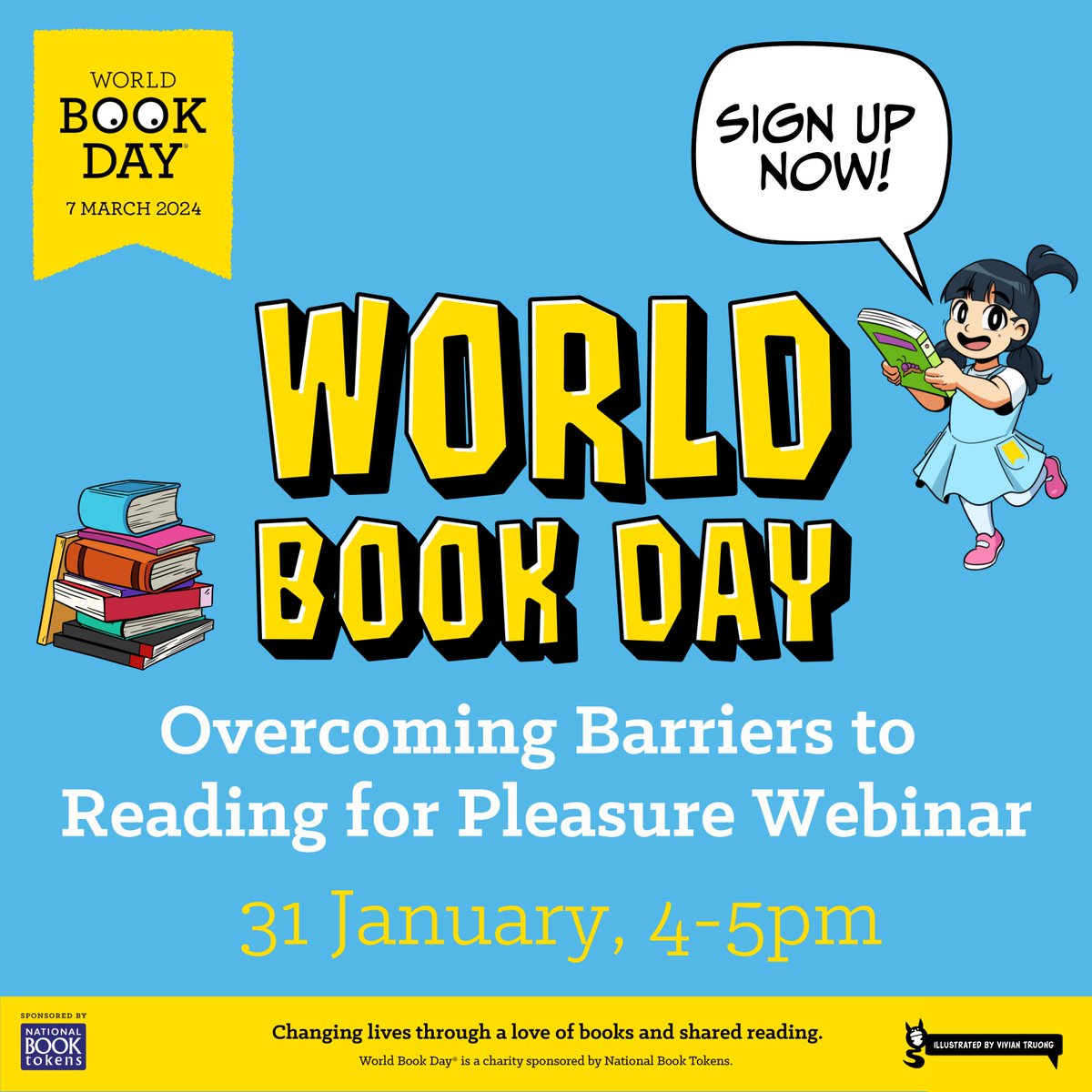 Thank you to everyone who attended our Preparing for World Book Day 2024 webinar last week! Our next webinar for educators takes place next Wednesday - book your free place and watch the recording of last week’s webinar here: worldbookday.com/events/