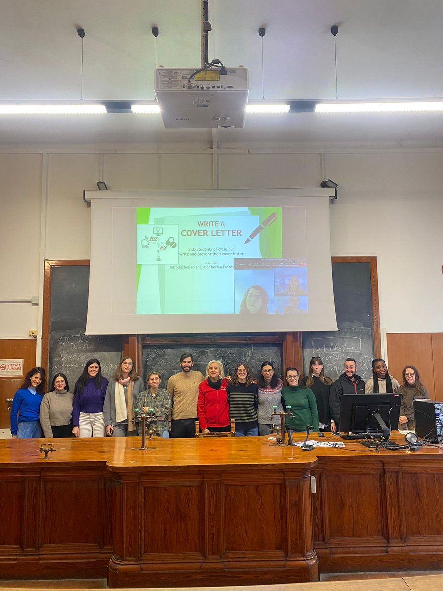 First-year PhD students followed the course titled 'Introduction to the Peer Review Process and Ethics' presented by the professor @mlbolognesi. Students learnt how to write a cover letter, and they presented this morning. (Picture by Chiara Zalambani)