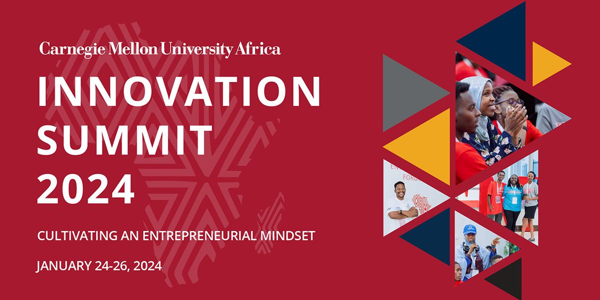 Carnegie Mellon University Africa (@cmu_africa) on Twitter photo The CMU-Africa #Innovation Summit, slated to take place on January 24th-26th,2024, aims to catalyze an entrepreneurial mindset among students from diverse backgrounds in Africa.
Learn more about the summit: bit.ly/CMUAfricaInnov…
#DigitalTransformation
#CMUAfricaInnovationSummit The CMU-Africa #Innovation Summit, slated to take place on January 24th-26th,2024, aims to catalyze an entrepreneurial mindset among students from diverse backgrounds in Africa.
Learn more about the summit: bit.ly/CMUAfricaInnov…
#DigitalTransformation
#CMUAfricaInnovationSummit