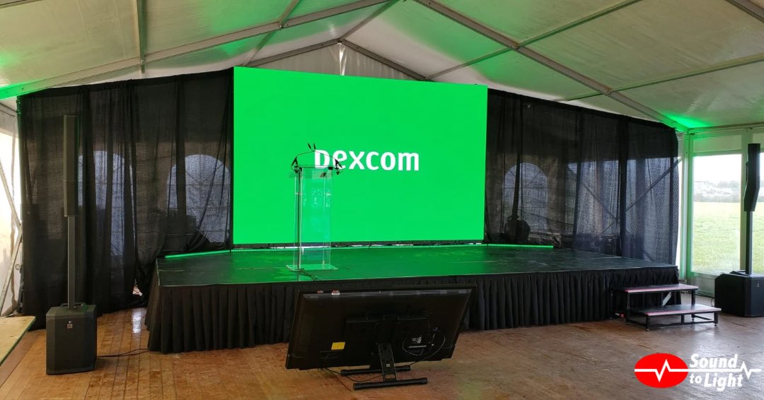 Photos from an installation for @dexcom & @connachtrugby after their breaking news of a new manufacturing facility in the West of Ireland welcoming 1000 jobs & a 12 year partnership with the rugby team. Both events had a LED Video wall installation transforming the @TheGalmont