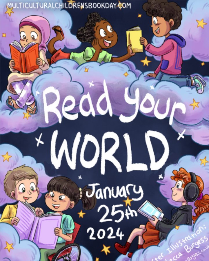 Thursday is #multiculturalchildrensbookday! For free resources, book lists and to register for the virtual party, head to the website: multiculturalchildrensbookday.com #lpds #ReadYourWorld
