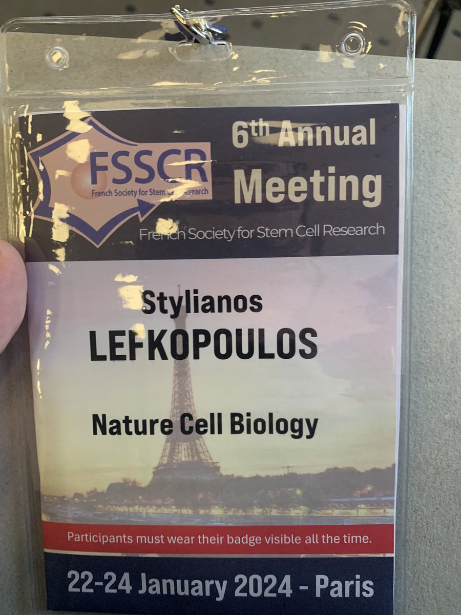 Super excited to be in Paris for the #FSSCR2024 meeting! Feel free to reach out to schedule a meeting or just come and talk to me to discuss your work for @NatureCellBio (or even to just say hi!) #FSSCR @FSSCR_officiel