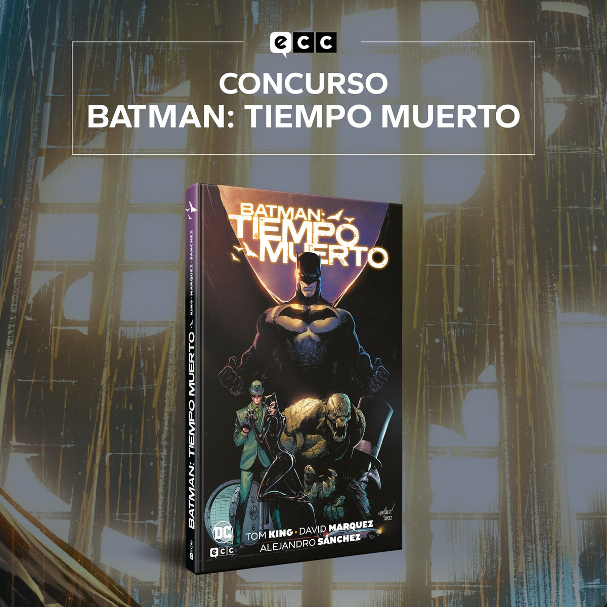 ¡Concurso #BatmanTiempoMuertoECC! Podéis ganar un ejemplar de esta emocionante historia del Caballero Oscuro. ¿Cómo participar? Muy sencillo:

1. Sigue a <a href="/eccediciones/">ECC Ediciones</a>
2. Haz RT a este tweet.
3. Responde: ¿Cuál es tu villano favorito del mundo de Batman?