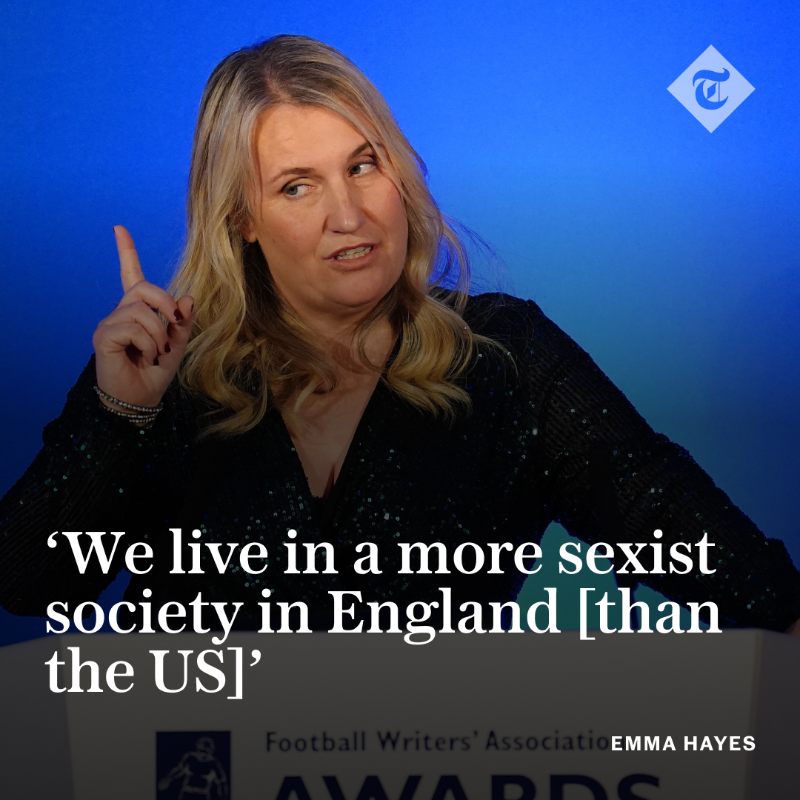 WomensSport's tweet photo. 🏴󠁧󠁢󠁥󠁮󠁧󠁿🇺🇸 @emmahayes1 talking facts about football, as per

#TelegraphWomensSport