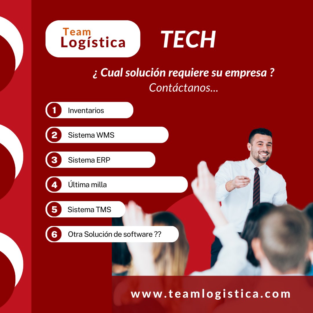 ¿Cuál solución de Software en logística estás buscando? @TeamLogistica 🤝 tu aliado logístico 📦

[ Todo en un Mismo Lugar ]

Ingresa ahora y solicita más Info ... 👇
teamlogistica.com

#logistica #emprendimiento #network #emprendedor #empresas #supplychain