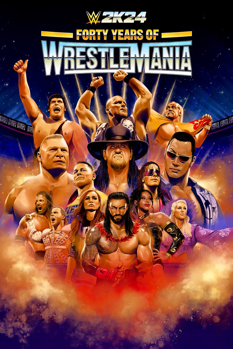 In honor of every @WWE Superstar and Legend to step onto The Grandest Stage of Them All, and every member of the @WWEUniverse who’s cheered them on… @WWEgames is introducing the Forty Years of #WrestleMania Edition of #WWE2K24. Really excited for this one.