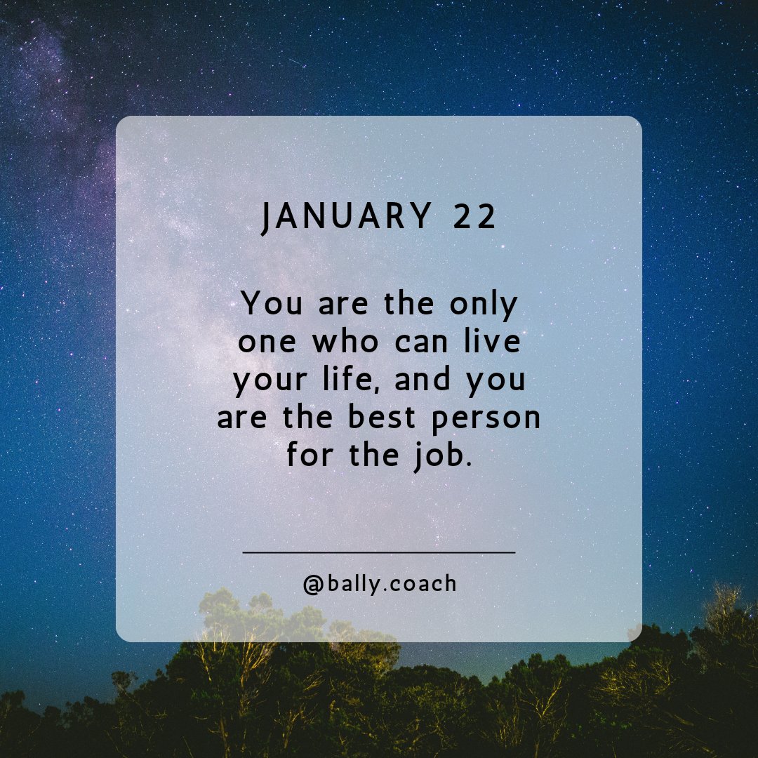 You are the only one who can live your life, and you are the best person for the job.

#livingyourbestlife #yourbestself #mondaythoughts