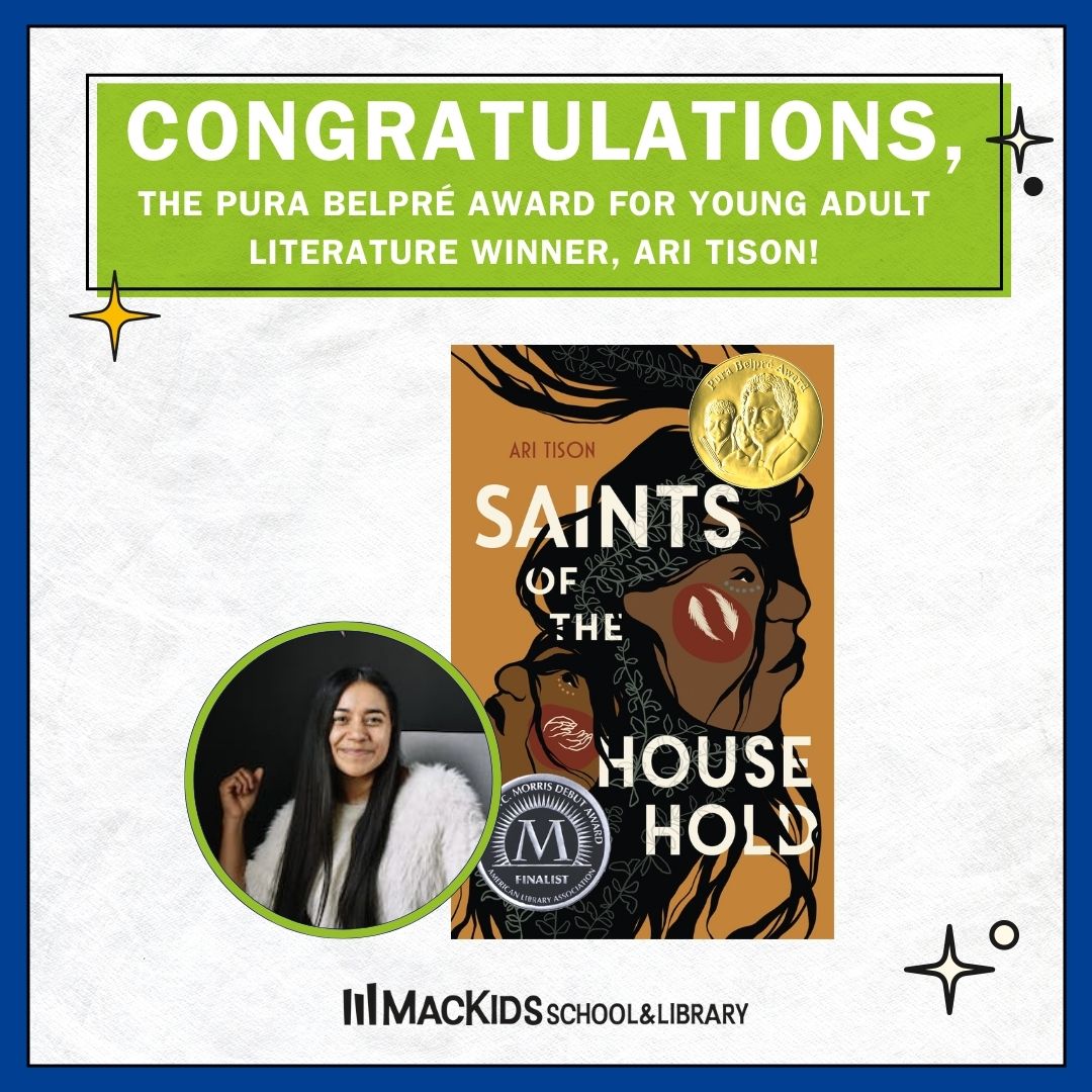 MacKidsSL's tweet image. We are beyond thrilled for @AriTison!! SAINTS OF THE HOUSEHOLD has WON the Pura Belpré Award for Young Adult Literature!! 🎉🎊🎉

@reformanational #ALAyma #LibLearnX24
bit.ly/3OaNdd0