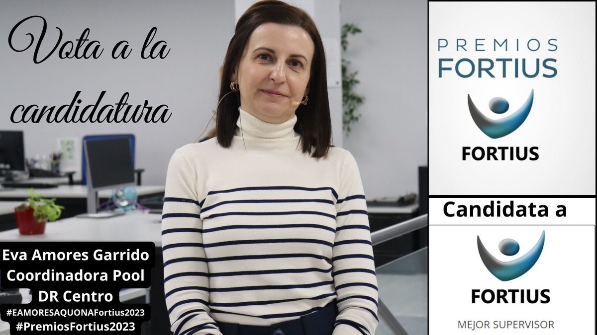 Hola! Soy #EvaAmores, coordinadora del Pool de la DR Centro y candidata a los Premios Fortius en la categoría de Mejor Supervisor. 

Me encantaría que me apoyaras compartiendo este mensaje: 

#EAMORESAQUONAFortius2023 
#PremiosFortius2023

<a href="/PremiosFortius/">Premios Fortius</a>