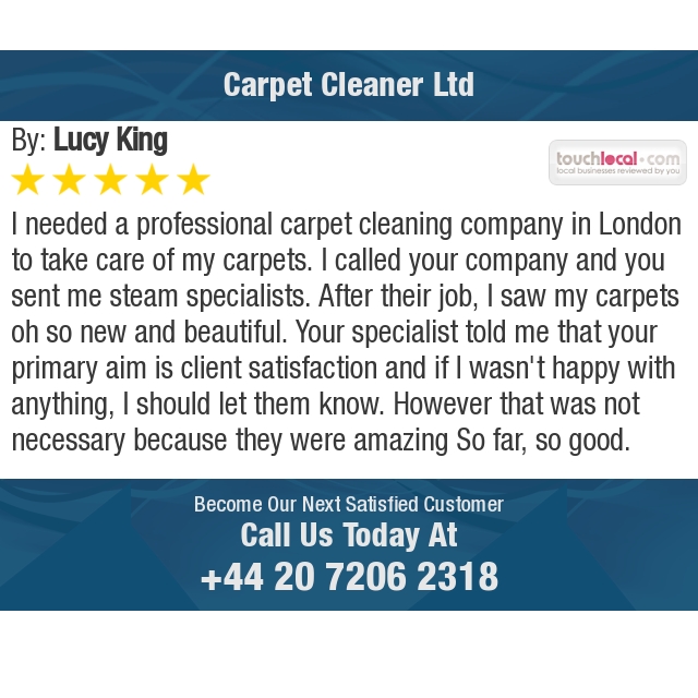 5 Star: Lucy K. "I needed a professional carpet cleaning company in..." touchlocal.com/business/list/…