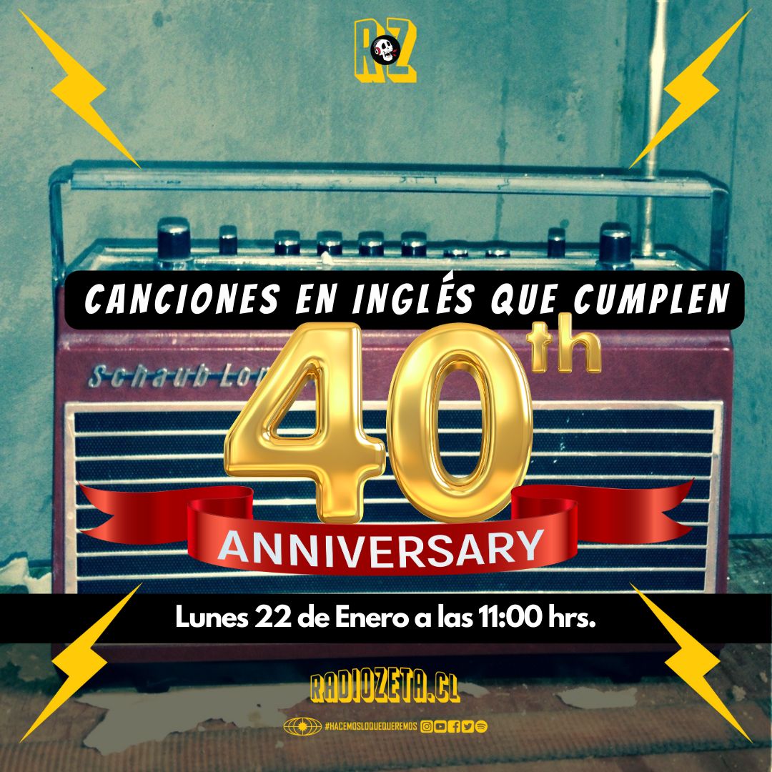 Hoy en #MundoBizarro en <a href="/RadioZeta_cl/">RadioZeta</a> después de #ElVentilador revisaremos canciones en inglés que cumplen 40 años. <a href="/cristianvicent/">Vicent</a> <a href="/rodrigosonidom/">Rodrigo Moya Ojeda</a> @laisasincorrea <a href="/GuatonFantasma/">Max</a> <a href="/cpierattini/">Carlos Pierattini</a> <a href="/gcoppa/">Guido Coppa</a> @Team_RadioZeta