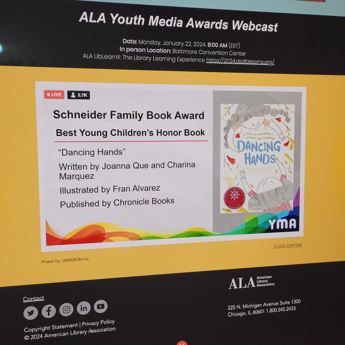 Omg!!! 😭 Thank you!!! @ALALibrary @ChronicleKids @RoomtoRead #alayma #LibLearnX24