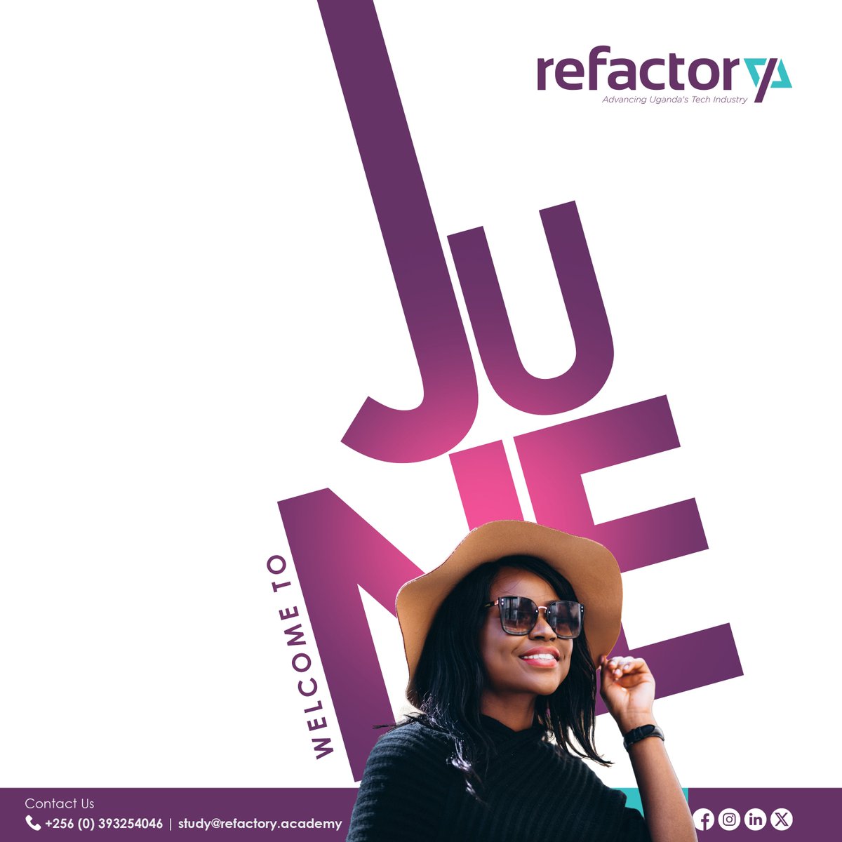 refactory_acad's tweet image. Jumping into June with joy and coding vibes! 🚀✨ #Embrace the warmth, chase your goals, and make it a month to remember. Happy coding! 💻🌈 #JuneJoy #CodeOn
refactory.academy | study@refactory.academy Call +256393254046
