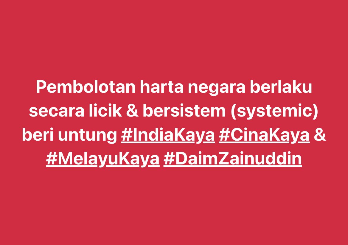 Struktur/super-struktur negara, sistem ilmu pengetahuan (malah) tafsir agama digubal/disusun utk kekalkan status-quo orang kaya. Anda sbg manusia bermaruah wajar utk terus mempersoal! #TaxTheRich #DaimZainuddin @