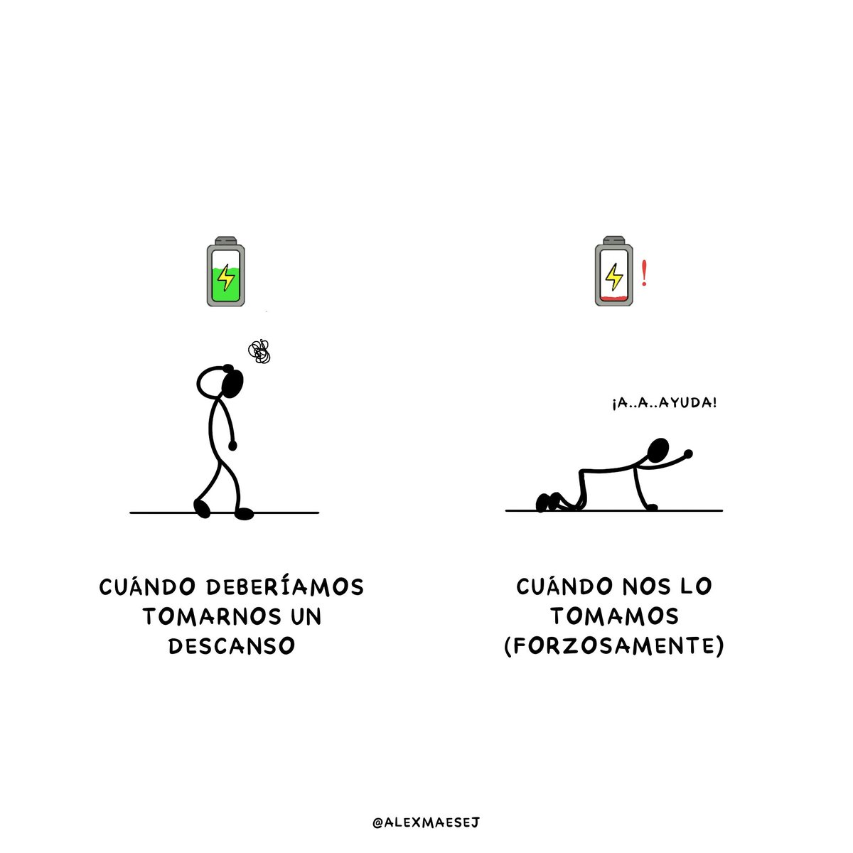 No aprendemos.

Cuando el cuerpo o la mente nos dé la primera señal de cansancio. más vale hacerle caso antes de que sea demasiado tarde.