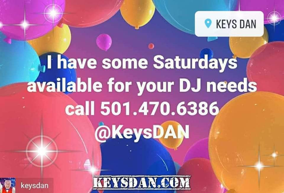 KeysDAN's tweet photo. Remember to book your DJ early! For your #Entertainment needs. Please Check Date Availability and Get a Free Price Quote https://t.co/yPtz9CoVZ9. Thank you so much! #DJ #DJs #DJLife #VideoDanceParty #Karaoke #music #Party #ArkansasWedding #WeddingDJ #Weddings #Arkansas #arbride https://t.co/YUvHqFVzmK