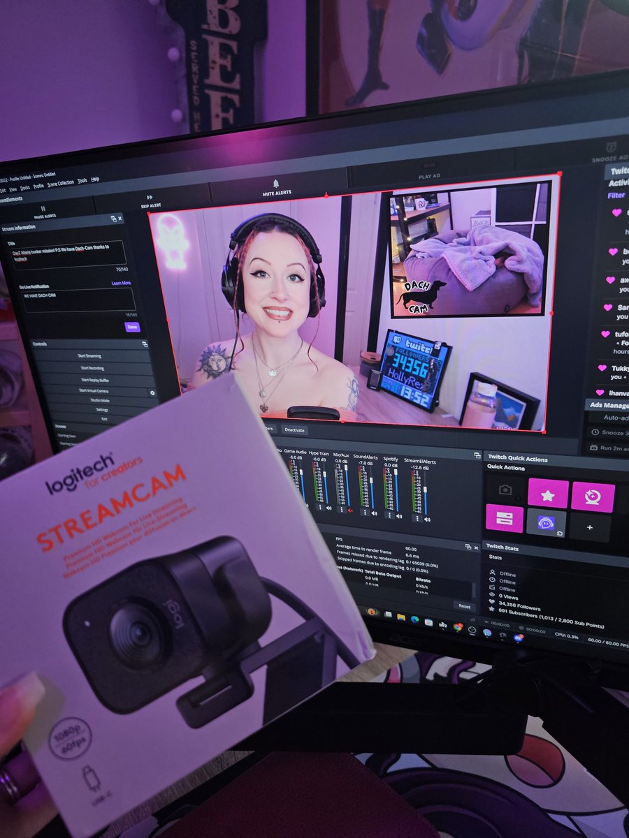HollyRexTwitch's tweet image. Duel wielding @LogitechG #streamcam 😍

Say hello to... The Dach-Cam 🌭 

#gifted #logitechg #logitechpartner